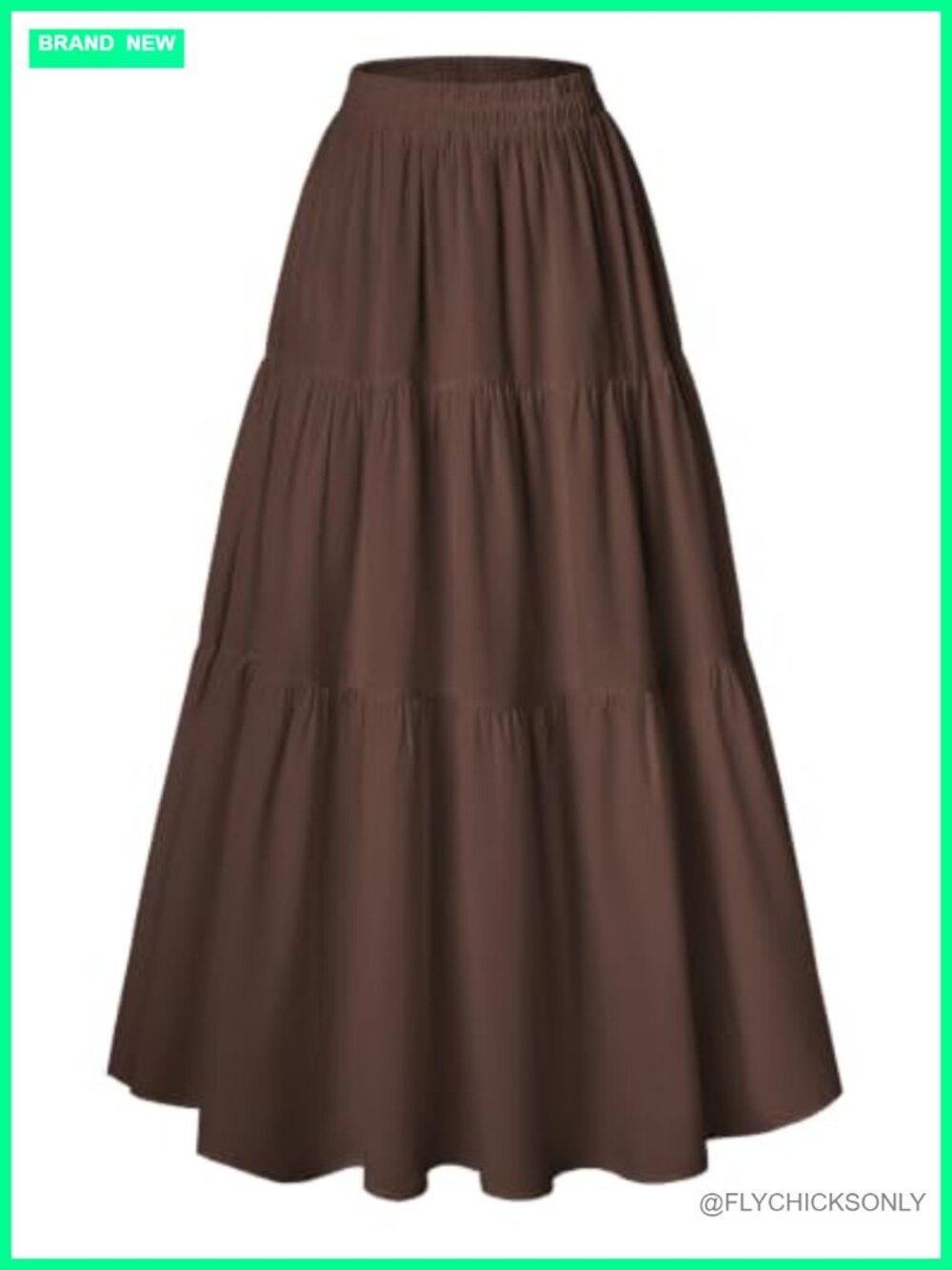 Renaissance Tiered Maxi Skirt with Pockets A-Line Ankle Length
